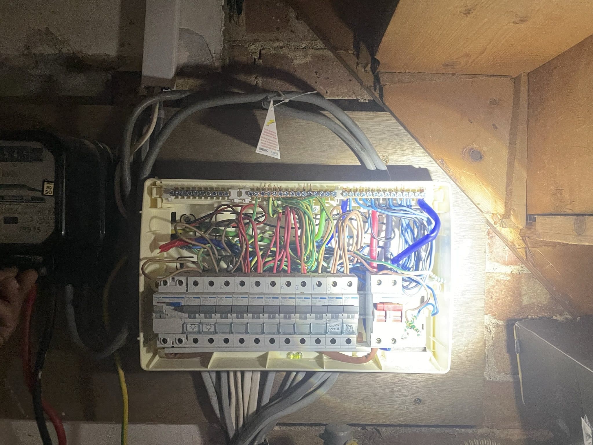 Older consumer unit opened before replacement